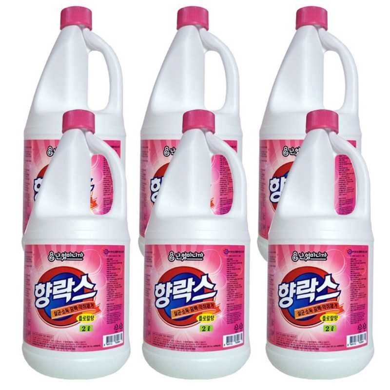 난엄마니까 향락스 2L X 6개 살균소독 표백 화장실 욕실청소 업소용 락스 세제 찌든때 - 9,700원