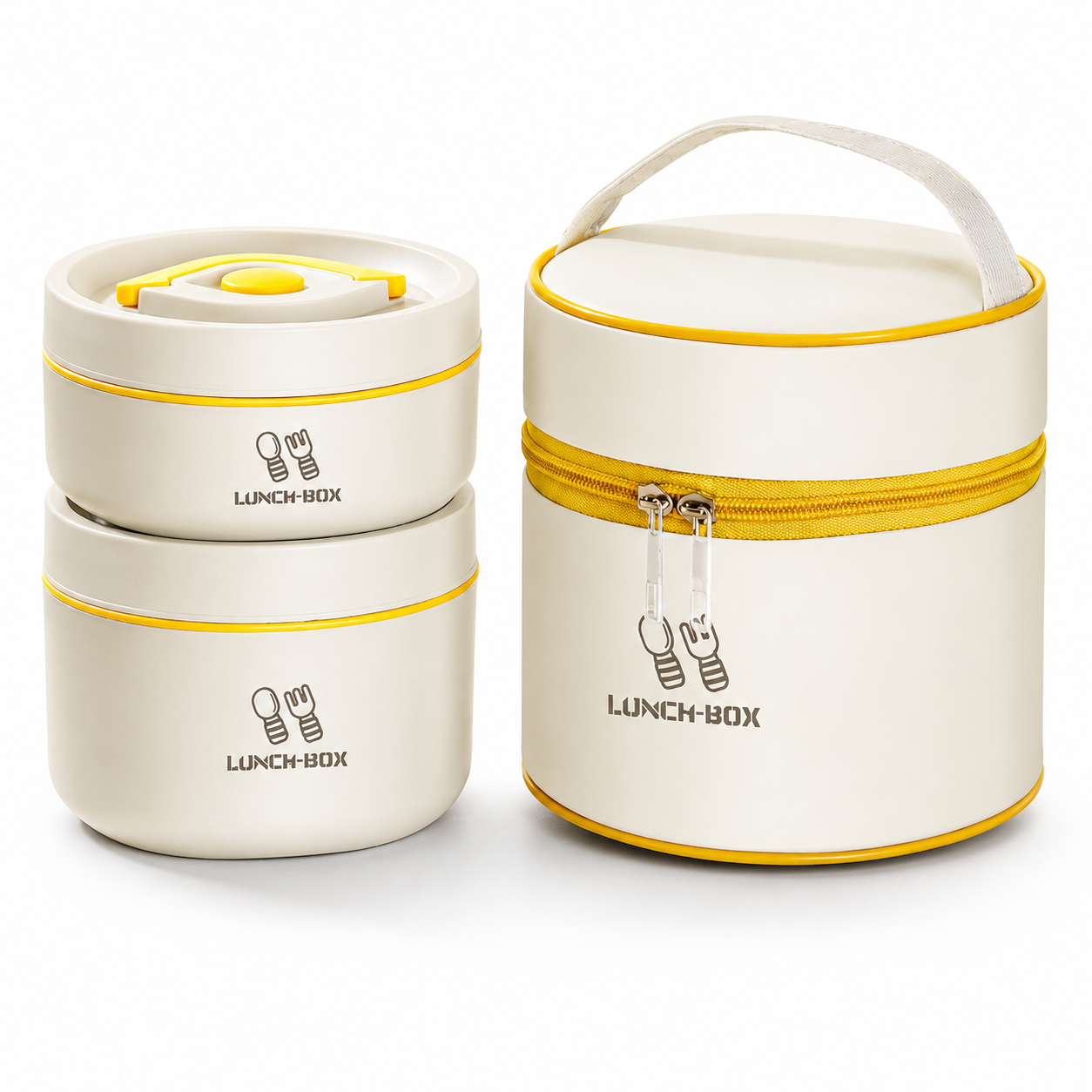 피크르 304 스테인리스 보온도시락통 전자레인지 적용 휴대용가방 포함, 1100ML 2단 - 47,800원