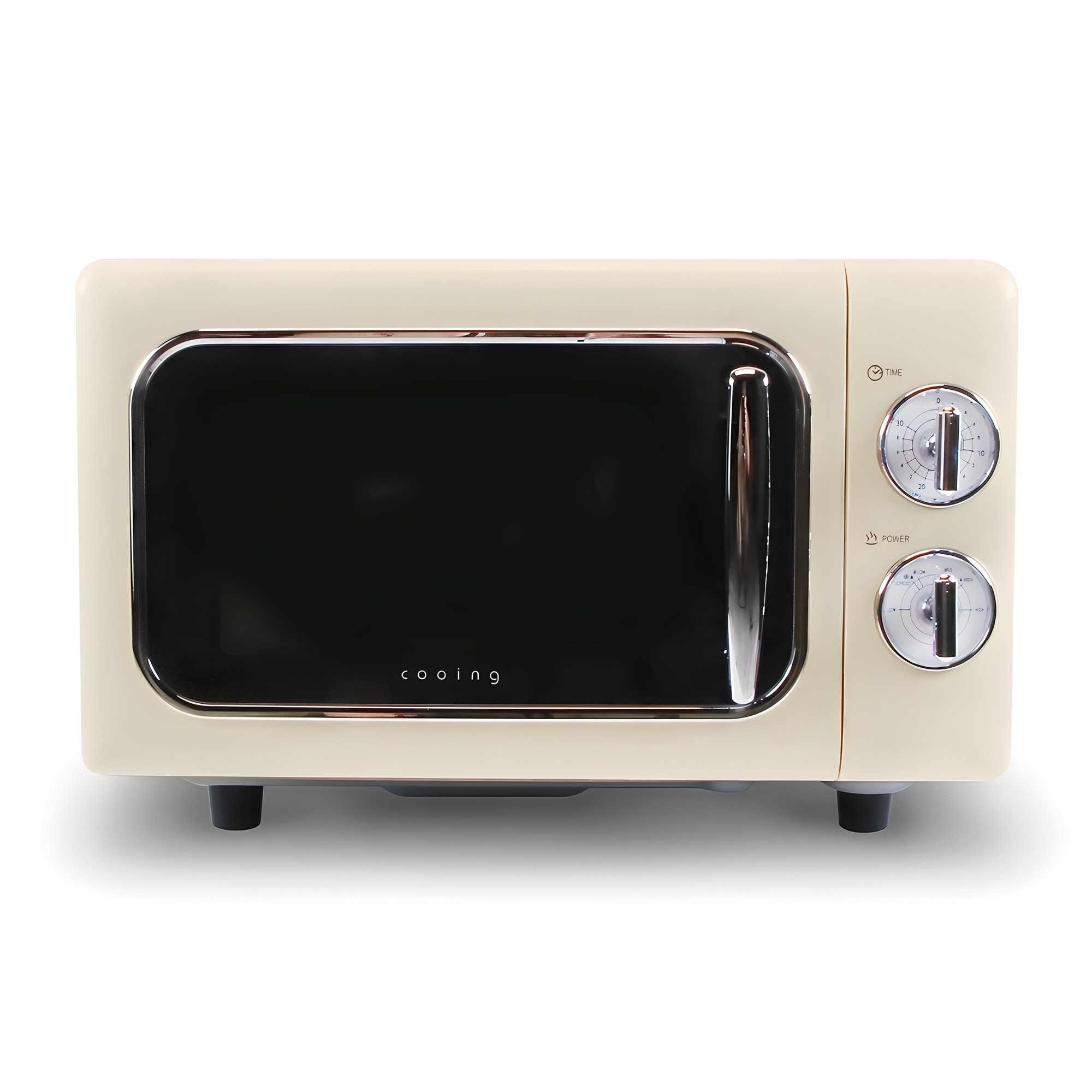 쿠잉전자 레트로 전자레인지 다이얼식 20L 퓨어크림, MC-RCR20A - 84,900원