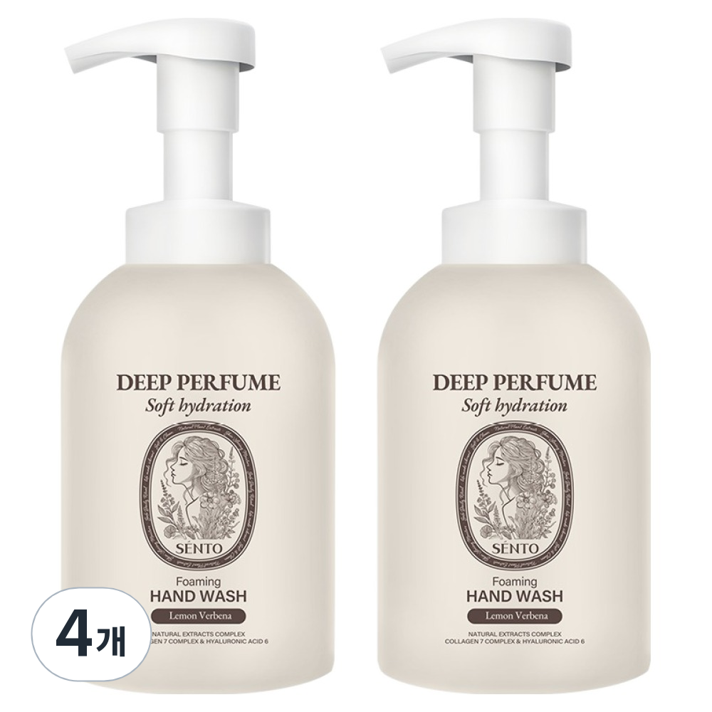 센토 딥퍼퓸 포밍 핸드워시 레몬버베너향, 510ml, 4개 - 17,800원