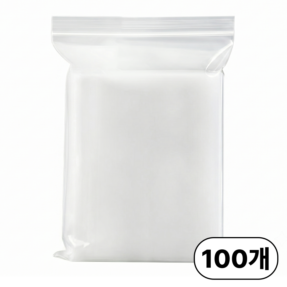 집으로프레시 질긴 두꺼운 지퍼백, 1개, 100개입, 중형플러스 - 7,980원